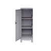 Space Solutions 42.5 in.H 3 Shelf Storage Locker Cabinet, Fully Assembled, 3 in. Riser Legs, Arctic Silver 25224